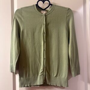 LOFT Sage Button-Up Cardigan